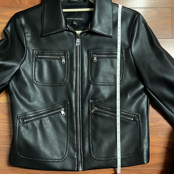 BANANA REPUBLIC VEGAN LEATHER JACKET size small - Picture 7 of 8